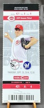 Cincinnati Reds VS Milwaukee Brewers 9 25 2014 Full Season Ticket - $9.89