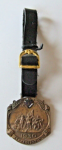 RARE  1930  N.Y. STATE KNIGHTS OF COLUMBUS CONVENTION WATCH FOB WITH STR... - £14.35 GBP