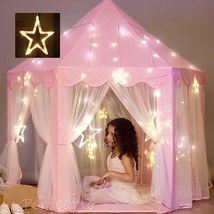 Princess Castle Play Tent Large Star Lights Little Girls Playhouse Toy Indoor - £54.72 GBP