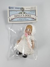 RARE Daisy Kingdom Blonde Dolly&#39;s Doll 3-1/2&quot; NIP Crocheted Dress #4036-12241 - £31.61 GBP