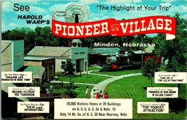 Harp&#39;s Pioneer Village Minden NE Nebraska UNP Chrome Postcard D5 - £2.29 GBP