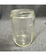 Vintage HOOSIER GLASS Tea Canister Jar Ribbed Embossed 5” No Lid - No Da... - $14.85