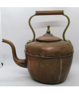 Antique Hand Forged Copper Tea Kettle with Copper Handle - £60.29 GBP