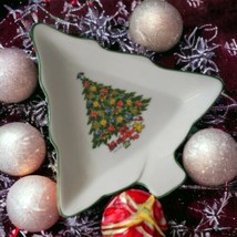 Mt Clemens Christmas Tree Nut Dish Ceramic Vintage Bowl 80s Pottery Candy Japan - £14.28 GBP