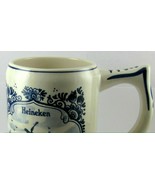 HEINEKEN BEER STEIN/MUG BLUE DELFTS HAND-PAINTED HOLLAND 16oz WINDMILL S... - £16.07 GBP