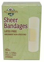 All Terrain Latex-Free Sheer Bandages, Absorbent Non-Stick Pad, 40 Count, Ste... - £6.76 GBP