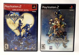Kingdom Hearts 1 &amp; 2 PS2 PlayStation 2 Lot of 2 Games - £12.51 GBP