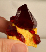 #7035 Pruskite - Lab Grown - Dark Red, Great Crystal Shape - £56.12 GBP