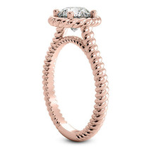 Diamond Solitaire Ring Round Shape D VS2 Treated Solid 14K Rose Gold 1.01 Carat - £2,431.24 GBP