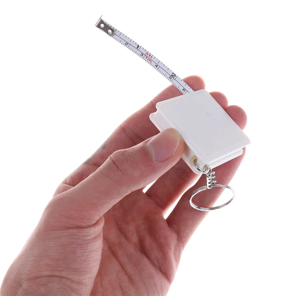 1 Piece Mini Tape Measure With Key Chain Plastic Portable Retractable Ruler Cent - £137.76 GBP