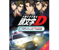 Dvd Anime Initial D Complete Stage 1-6 +3 Movie +3 Extra Stage +3 Battle +Cd Ost - £39.20 GBP