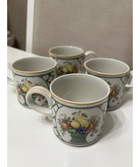 4 Villeroy &amp; Boch Basket Coffee Tea Mugs Cups 2-7/8&quot; x 3-1/8&quot; W. Germany - $47.05 CAD