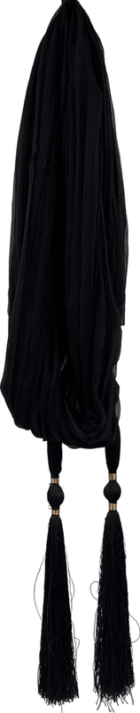 Dressy Nash chiffon 62” scarf with tassels - $29.69