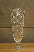Vintage Waterford Crystal 7&quot; Footed Flared Flower Bud Vase Kilbarry Pattern - £43.51 GBP