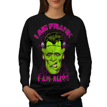 Wellcoda Alive Frank Dead Womens Sweatshirt, Frankenstein Casual Pullover Jumper - £23.10 GBP+