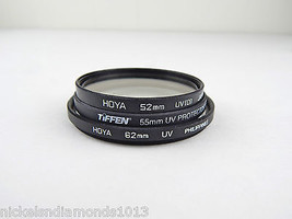 52mm HOYA, 55mm TIFFEN, 62mm HOYA UV Camera Lens Filters NO SCRATCHES - £17.34 GBP