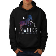 Wellcoda Aries Zodiac Sign Mens Hoodie, Horoscope Casual Hooded Sweatshirt - $32.08+