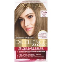 L&#39;Oreal Paris Excellence Creme Permanent Triple Care Hair Color, 7.5A Medium Ash - £11.71 GBP