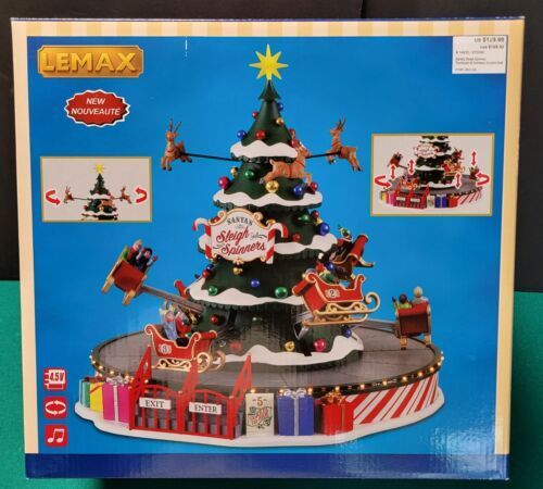 Lemax Sights & Sounds Collection "Santa's Sleigh Spinners" #14833 2021 Brand New - £194.76 GBP