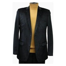 Men's Velvet Sports Coat Grammy Amy Award By BASSIRI , LEONARDI J1042 Black image 10