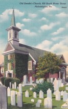 Philadelphia Pennsylvania PA Old Swedes Church Postcard D57 - £2.35 GBP