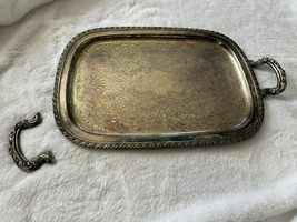 Large Vintage Victorian Oneida Serving Tray Silverplate w/ broken Handle - $34.00