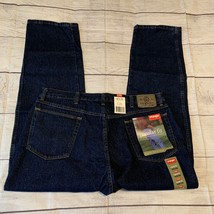 Wrangler Regular Fit Straight Mens Size 40x30 Denim Blue Jeans - £19.57 GBP