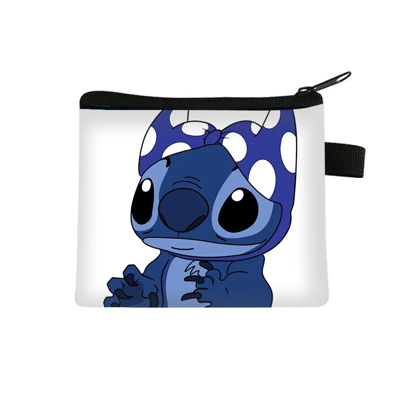 New Anime Stitch Coin Purse Kawaii Lilo Stitch Wallet Cute Angel Storage... - $4.82