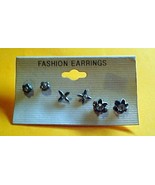 Set of 3 piers of pierced Ear Rings and Free Honey Bee Ring - £3.35 GBP