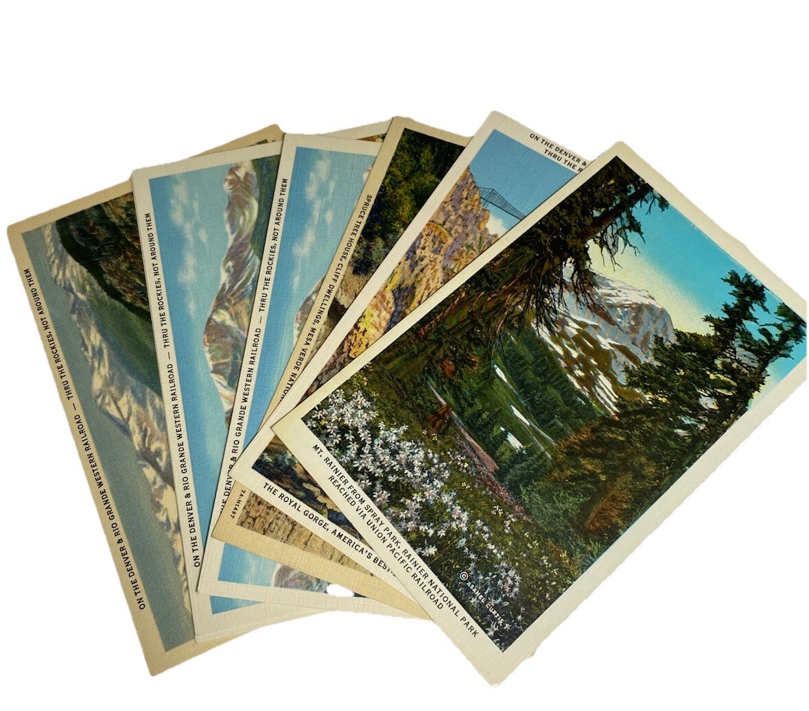 Vintage Union Pacific Postcards Western States Lot of 8 - $33.24