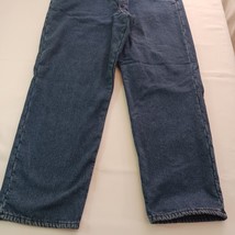 L.L. Bean Double L Jeans Women’s Relaxed Fit Blue Denim Fleece Lined Size 44×34 image 12
