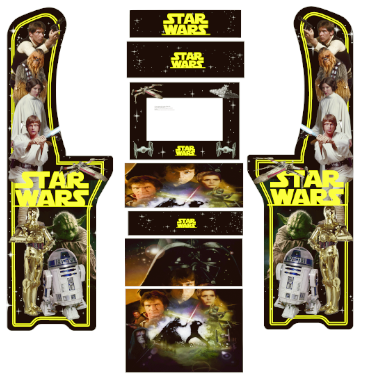 AtGames Legends Ultimate ALU Starwars Original Arcade Cabinet vinyl side Art