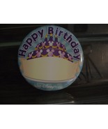 Disney Button Happy Birthday WDW Pin Mickey Mouse Cake Hidden Mickey New... - $16.68 CAD