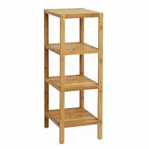 Solid Wood 4-Tier Bathroom Storage Shelving Unit - $152.68