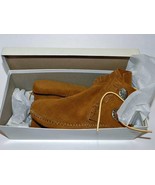 NIB! MINNETONKA Double Concho Button/Fringe Suede Moccasin/Ankle Boot - Sz 6.5 - £67.56 GBP