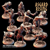 3D Printed Asgard Rising Ghouls Undead Set Round or Square Base 28mm - 32mm - $165.05 MXN+