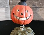 Halloween Bobble Head Black Cat in a Pumpkin - 5&quot; - $19.34