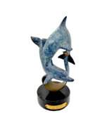 Playmates Bronze Dolphins Sculpture Dean Shipston Ocean Sea Nautical - $251.45