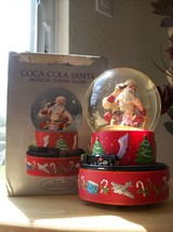 2001 Hallmark Coca Cola Musical Santa Musical Snow Globe  - £23.98 GBP