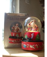 2001 Hallmark Coca Cola Musical Santa Musical Snow Globe  - $41.12 CAD