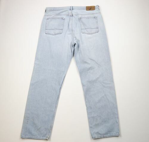Vintage 90s Nautica Mens 40x32 Distressed Baggy Fit Wide Leg Denim Jeans Blue Item image 11