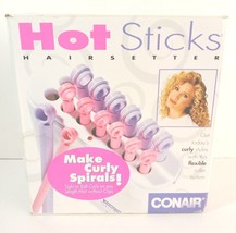 Conair HOT STICKS Flexible Hairsetter CURLERS 14 Roller Tested HS18 pink purple - $24.00