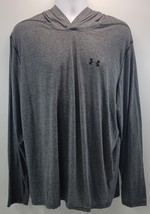 A) Under Armour Men Threadborne Loose Cement Gray Sweatshirt Hoodie Heat... - $19.79