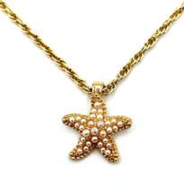 Charter Club Gold Tone Pearl Starfish Necklace - £10.84 GBP