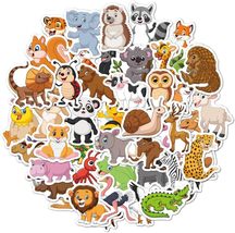 100pcs Wild Animals Stickers for Kids Waterproof Vinyl Cute Animals Stickers - £7.06 GBP