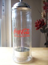 1992 Coca Cola Vintage Replica Glass Straw Dispenser  - $40.00