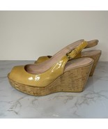 Stuart Weitzman Size 8.5 Patent Leather Slingback Platform Sandals Wedge... - $1,657.77 MXN