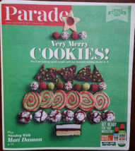 Parade Magazine: Christmas Cookies, Sunday with MATT DAMON, Laura Dern D... - $5.95