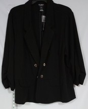 Soho Apparel Ltd Plus Women&#39;s Smoke 3/4 Sleeves Jacket Black Size 3X - £30.77 GBP
