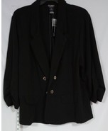 Soho Apparel Ltd Plus Women&#39;s Smoke 3/4 Sleeves Jacket Black Size 3X - $53.68 CAD